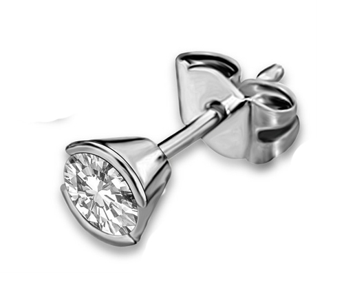 0.15-2.00 carat Natural And Lab Created Men's Single Stud Earring