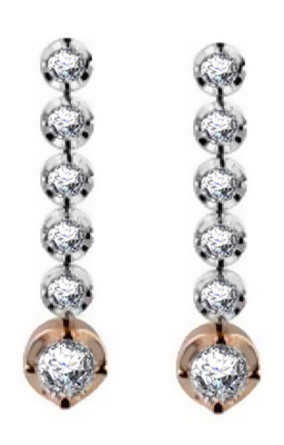 White Gold Diamond Journey Earrings