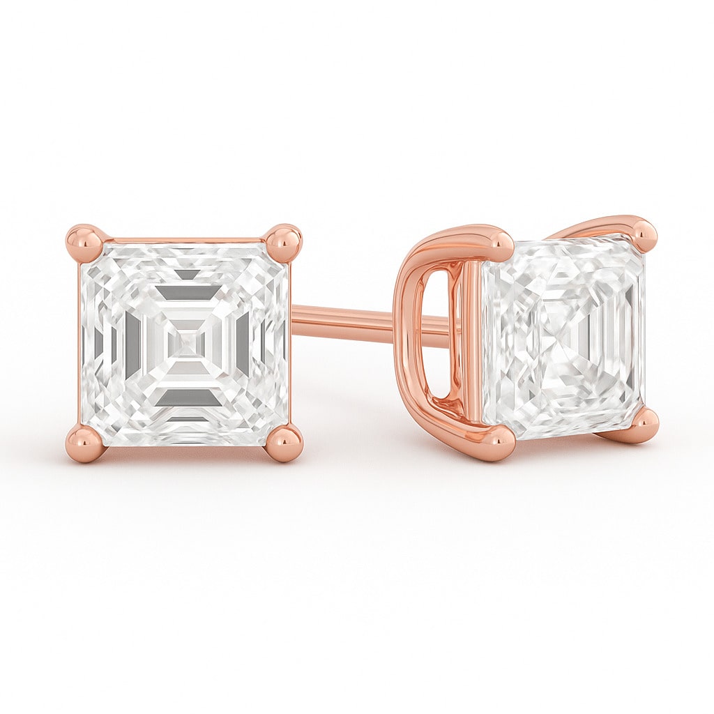 Jacqueline Natural 4 Prong  Diamond Earrings