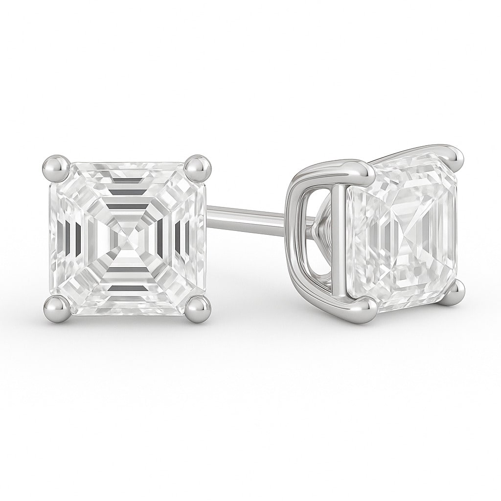 Jacqueline Natural 4 Prong  Diamond Earrings