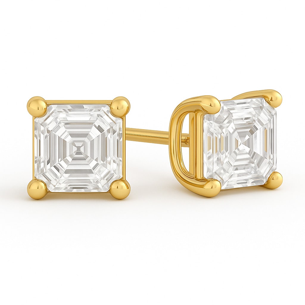 Jacqueline Natural 4 Prong  Diamond Earrings