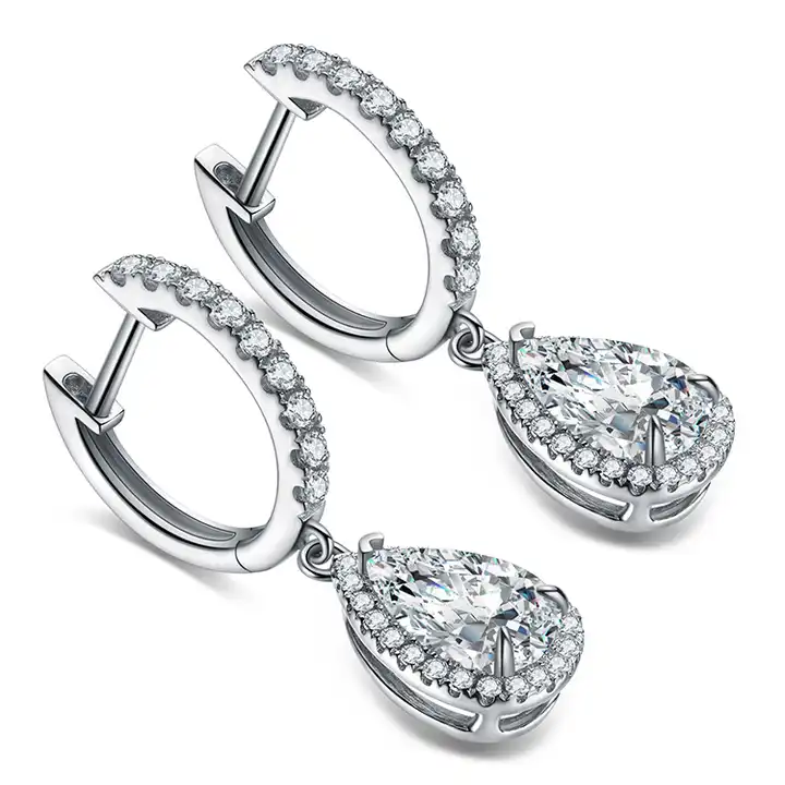 0.55-2.30 Carat Natural And Lab Grown Round Diamond Hoop Earrings