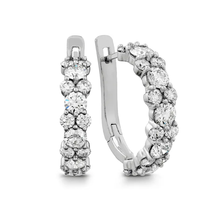 Feodora 1.00 - 3.00 Carat Natural Claw Set  Diamond Earrings