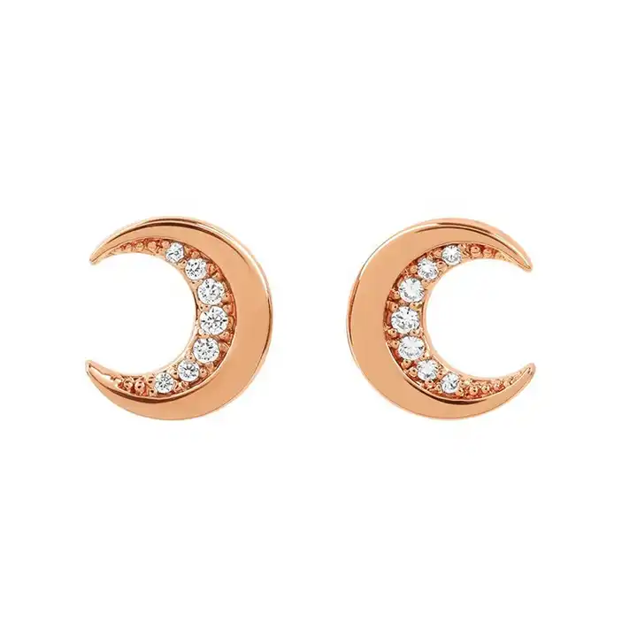 0.5 Ct Natural Round Cut Krystle  Designer Diamond Earrings in 9K White Gold