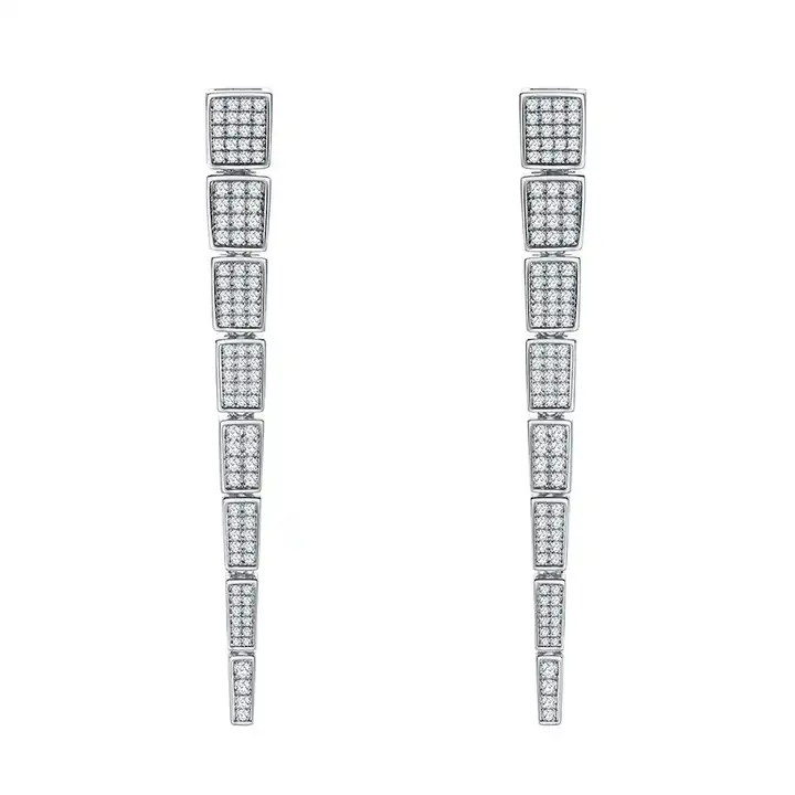 0.75 Carat Natural And Lab Grown Prong setting Round Diamond Designer Earrings 
