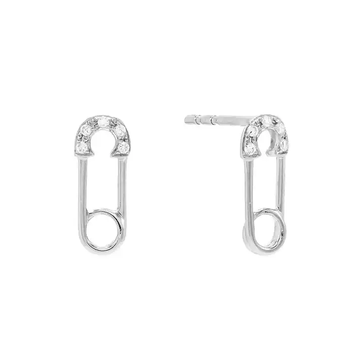 0.75 Ct Natural Round Cut Kimberli  Designer Diamond Earrings in 9K White Gold