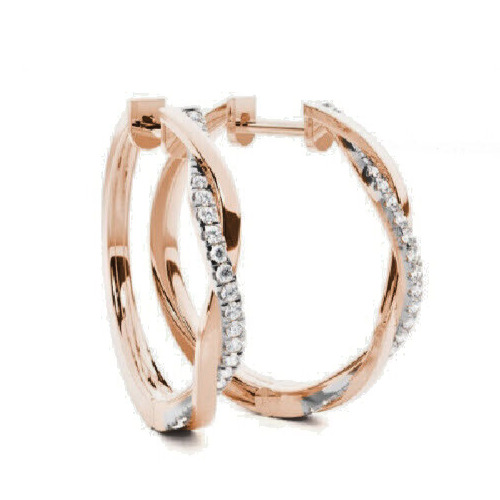 Frederica 0.25 Carat Natural Claw Set  Diamond Earrings