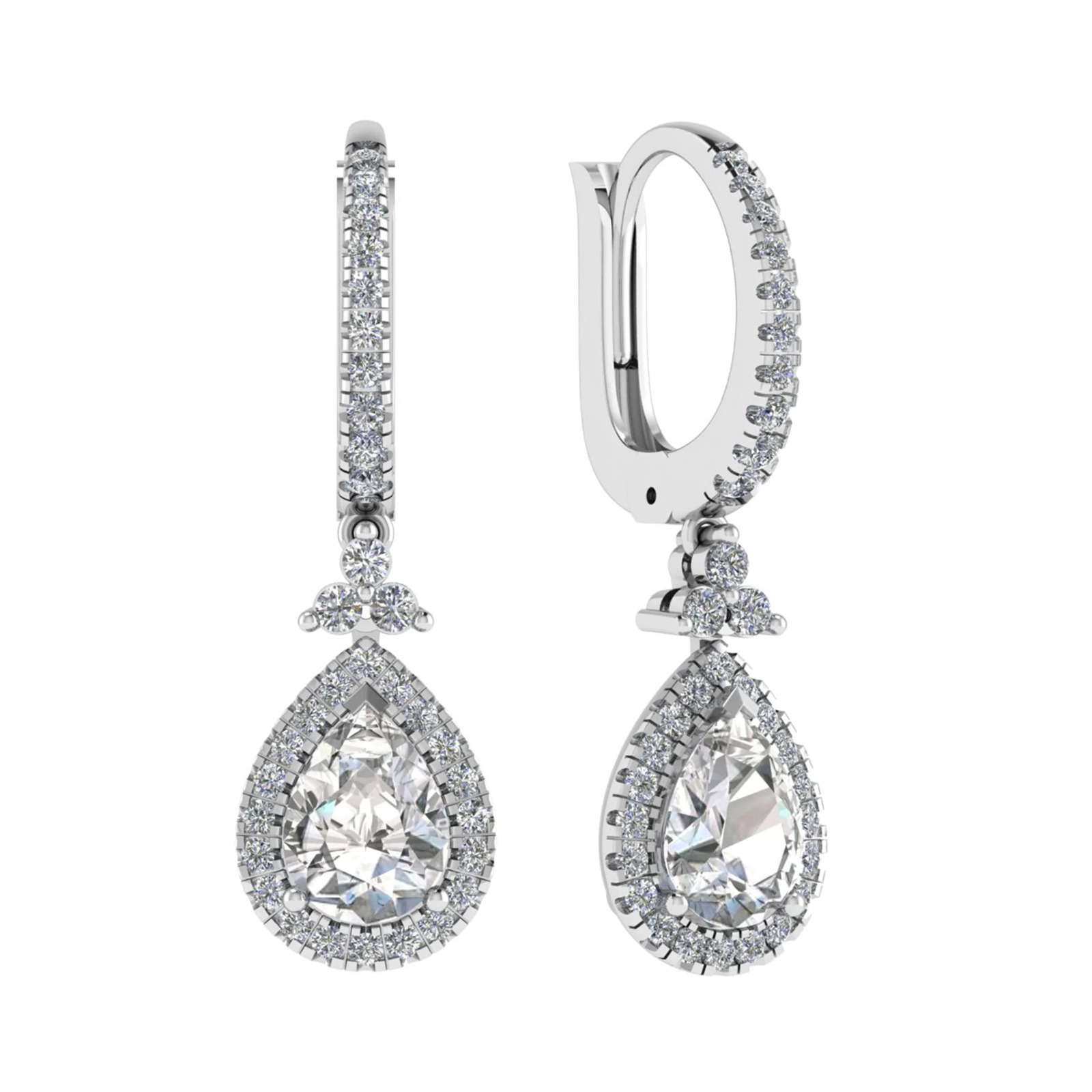 Modern Diamond Hoop Earring