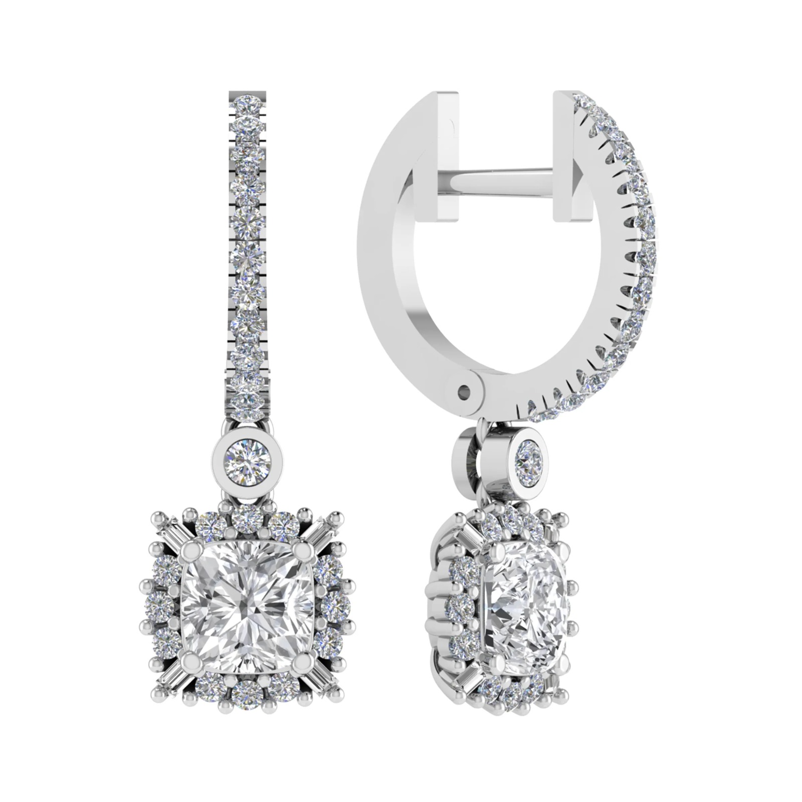 Loella Natural 4 Prong Set  Diamond Earrings
