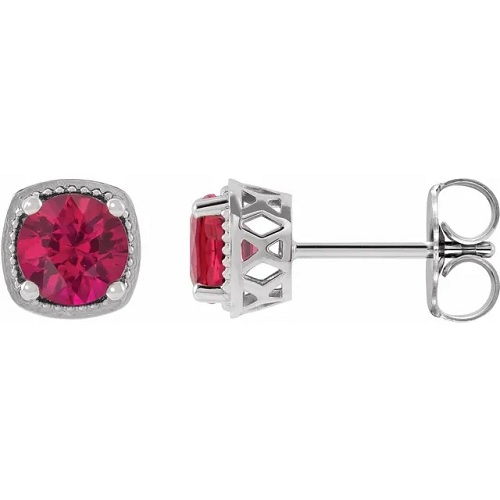 2.6 Ct Natural Ruby Round Cut Heilewisa  in Silver 925