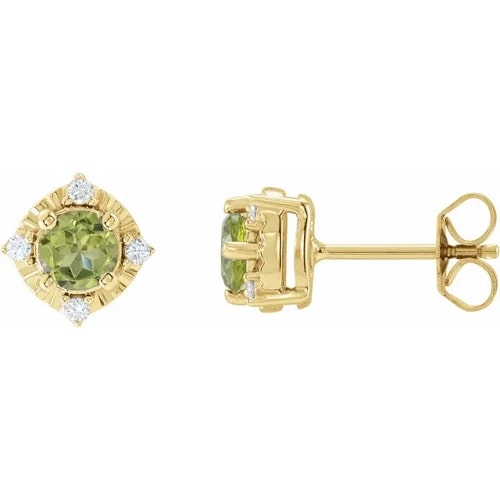 Floryfel Peridot 4 Prong Set 