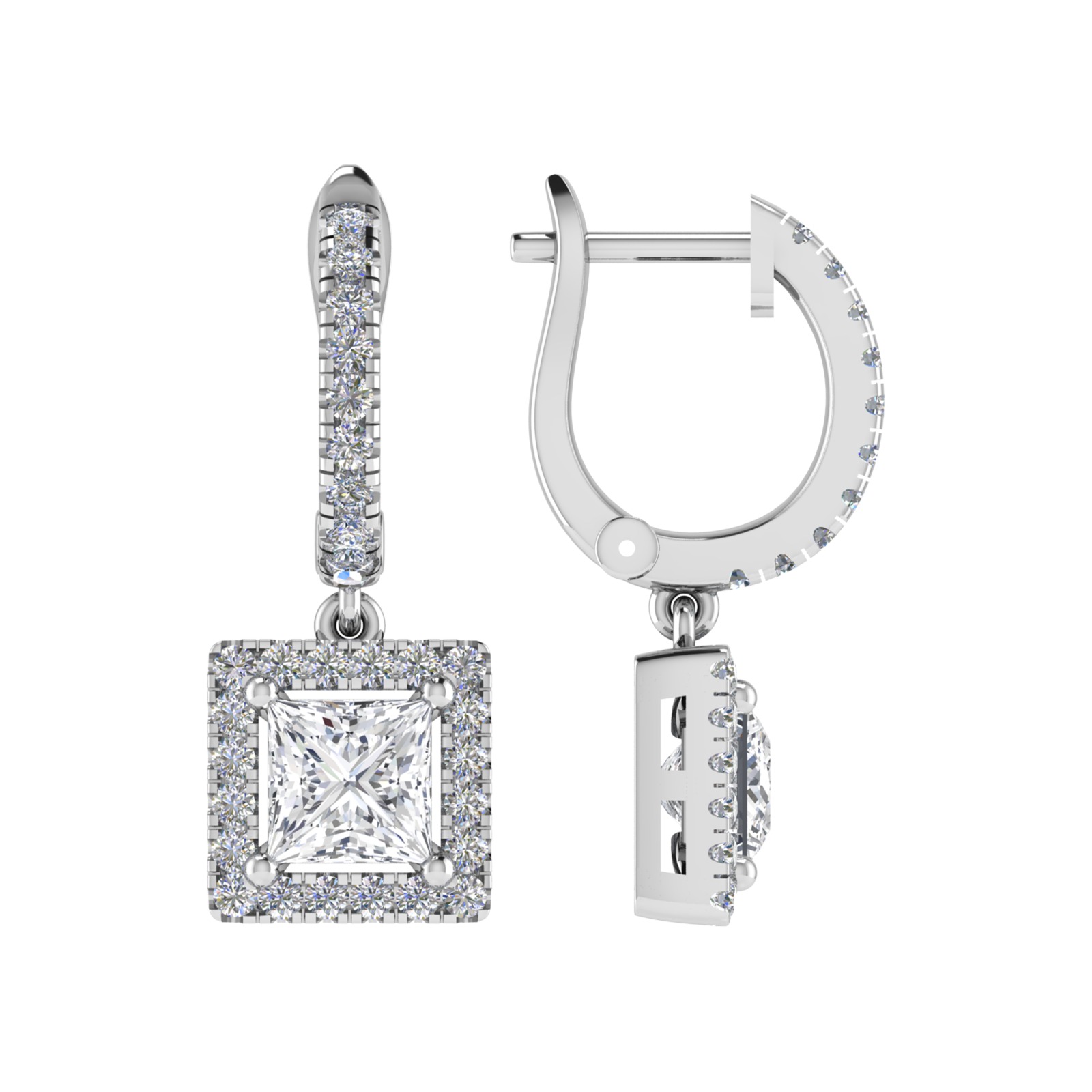 Lisajo Natural 4 Prong Set  Diamond Earrings