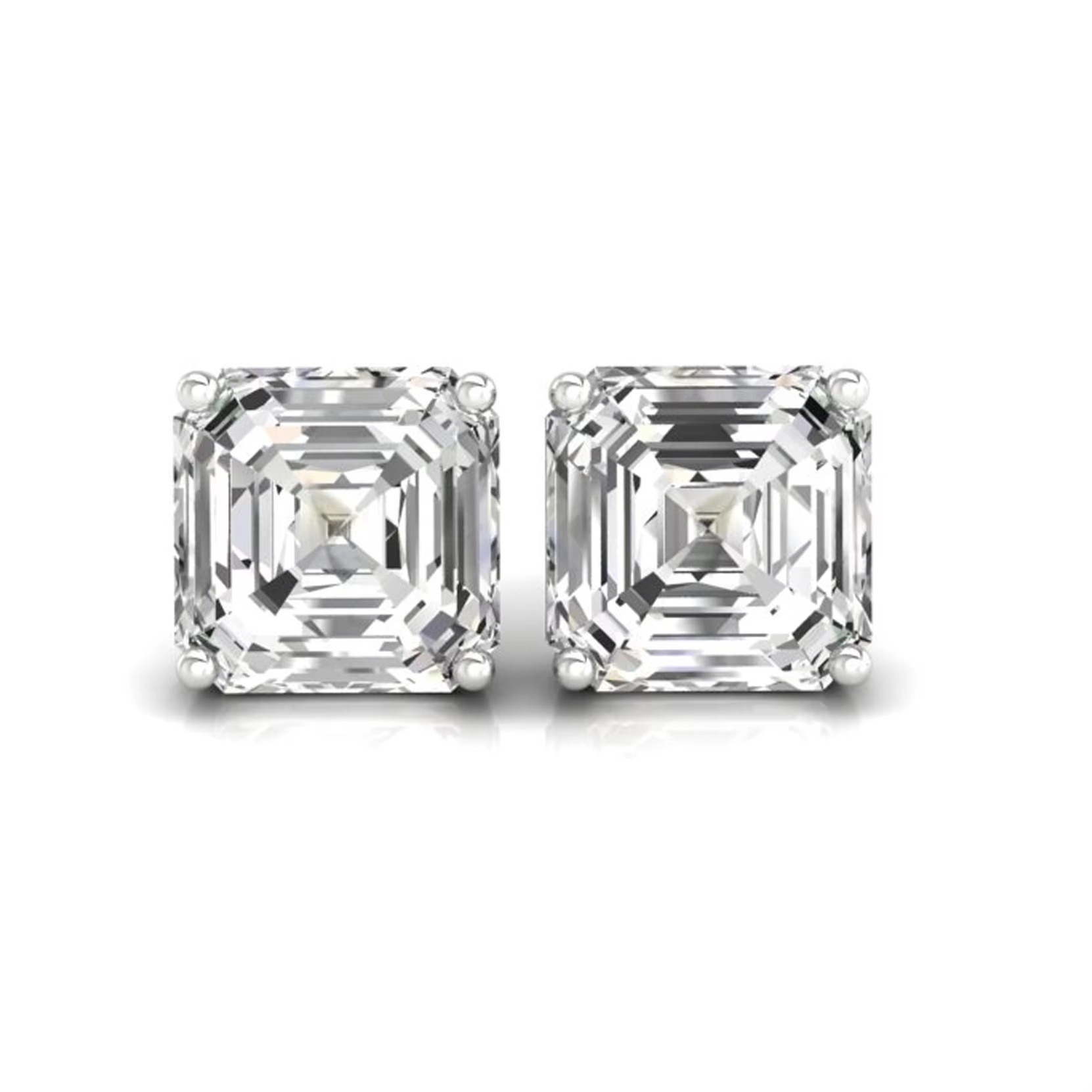 Juniper 4 Prong Basket Diamond Stud Earrings