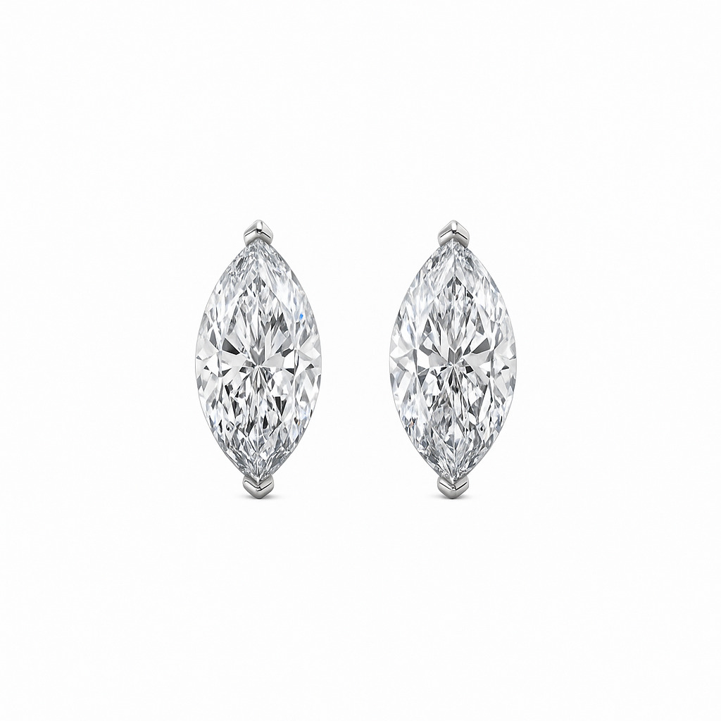 Juniper 4 Prong Basket Diamond Stud Earrings