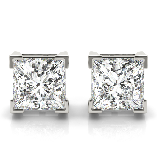Juniper 4 Prong Basket Diamond Stud Earrings