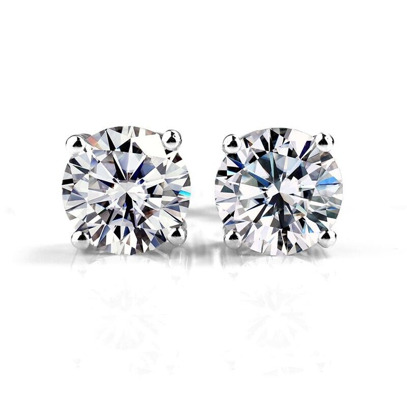 0.20-3.00 Carat Natural And Lab Created 4 Prong Basket Setting Diamond Stud Earings