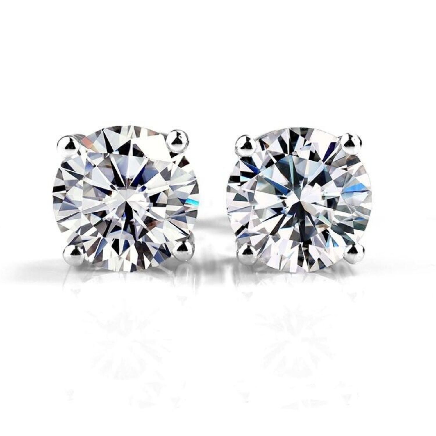 Juniper 4 Prong Stud Diamond Earrings