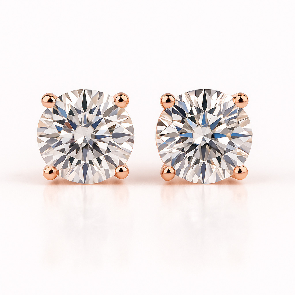 Juniper Lab-Created 4 Prong Set Diamond Earrings