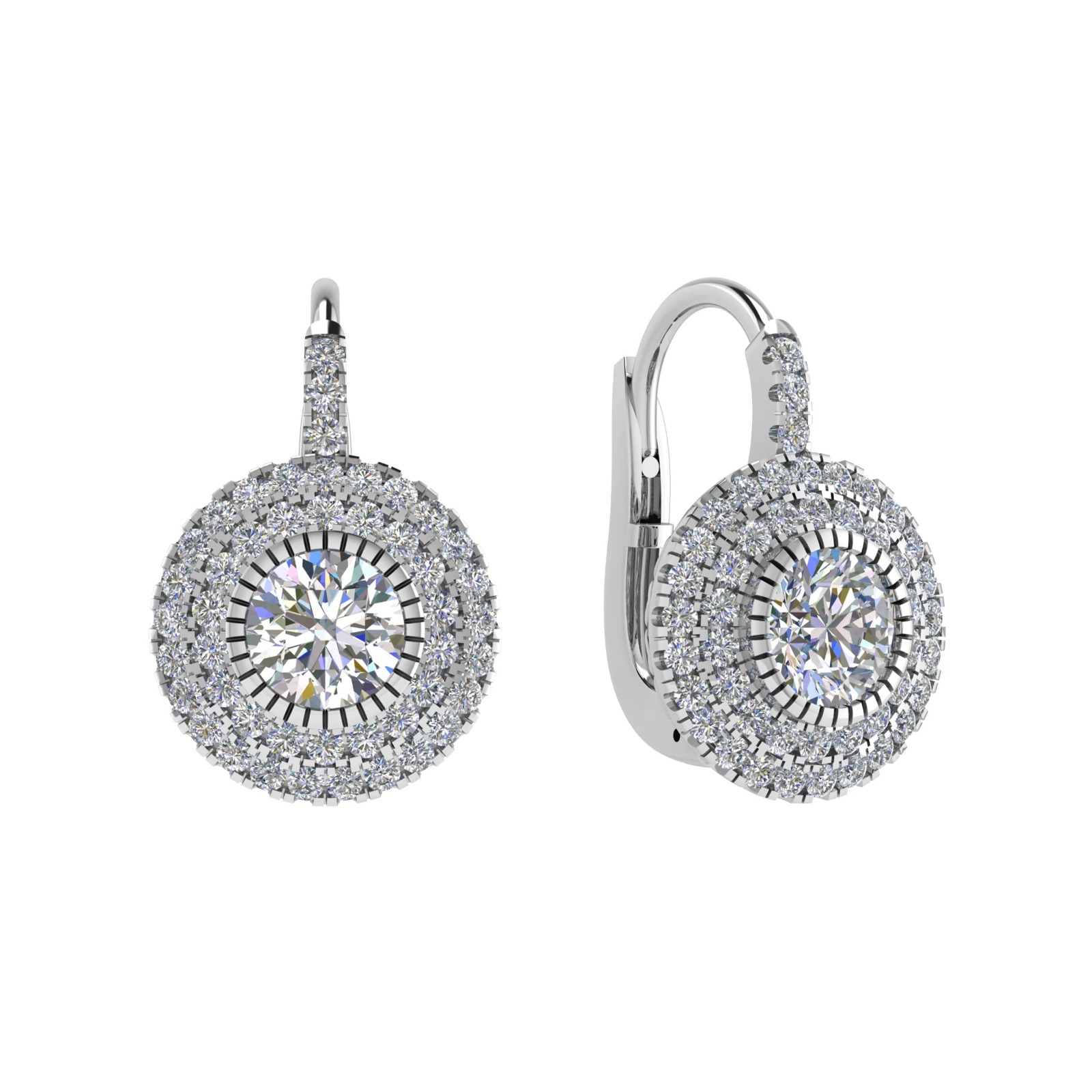 Kasandra Natural Prong Set  Diamond Earrings