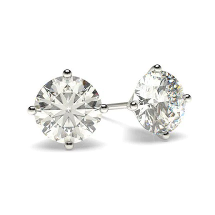 0.1 Ct Lab-Created Round Cut Jiana  Studs Diamond Earrings in Silver 925