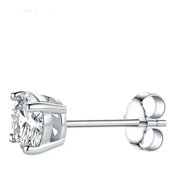 4 Prong Setting Diamond Mens Stud Earring