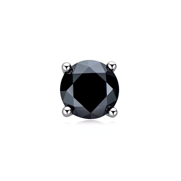 Glennis 0.50 - 2.00 Carat Black 4 Prong Men's Diamond Earrings
