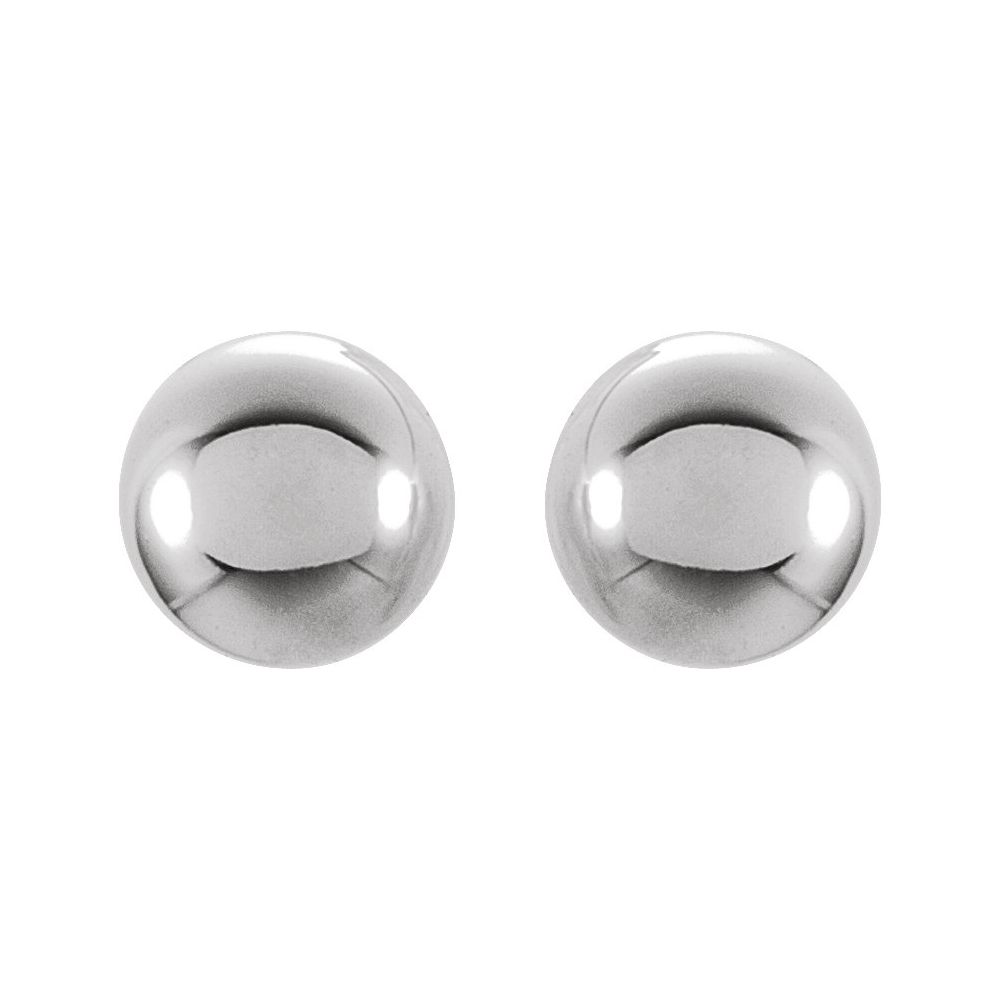 Round Cut Delta Traditional Earrings in 18K White Gold