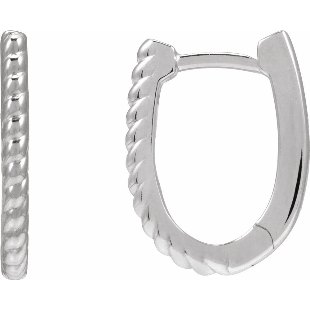 Round Cut Destini Traditional Earrings in 18K White Gold