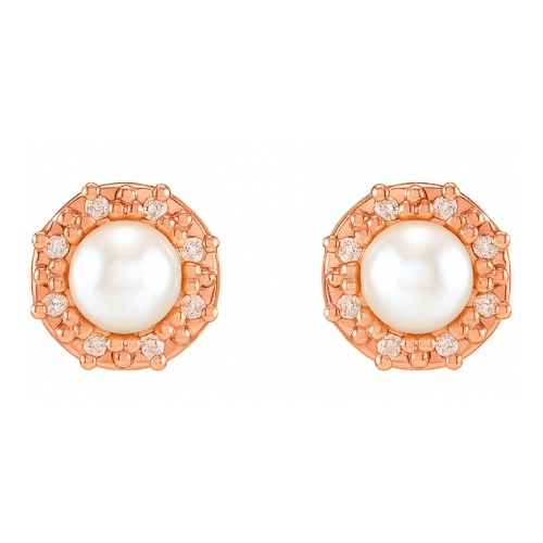 Bukhdan Pearl  Diamond Earrings