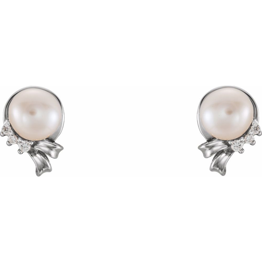 Binsa Pearl  Diamond Earrings