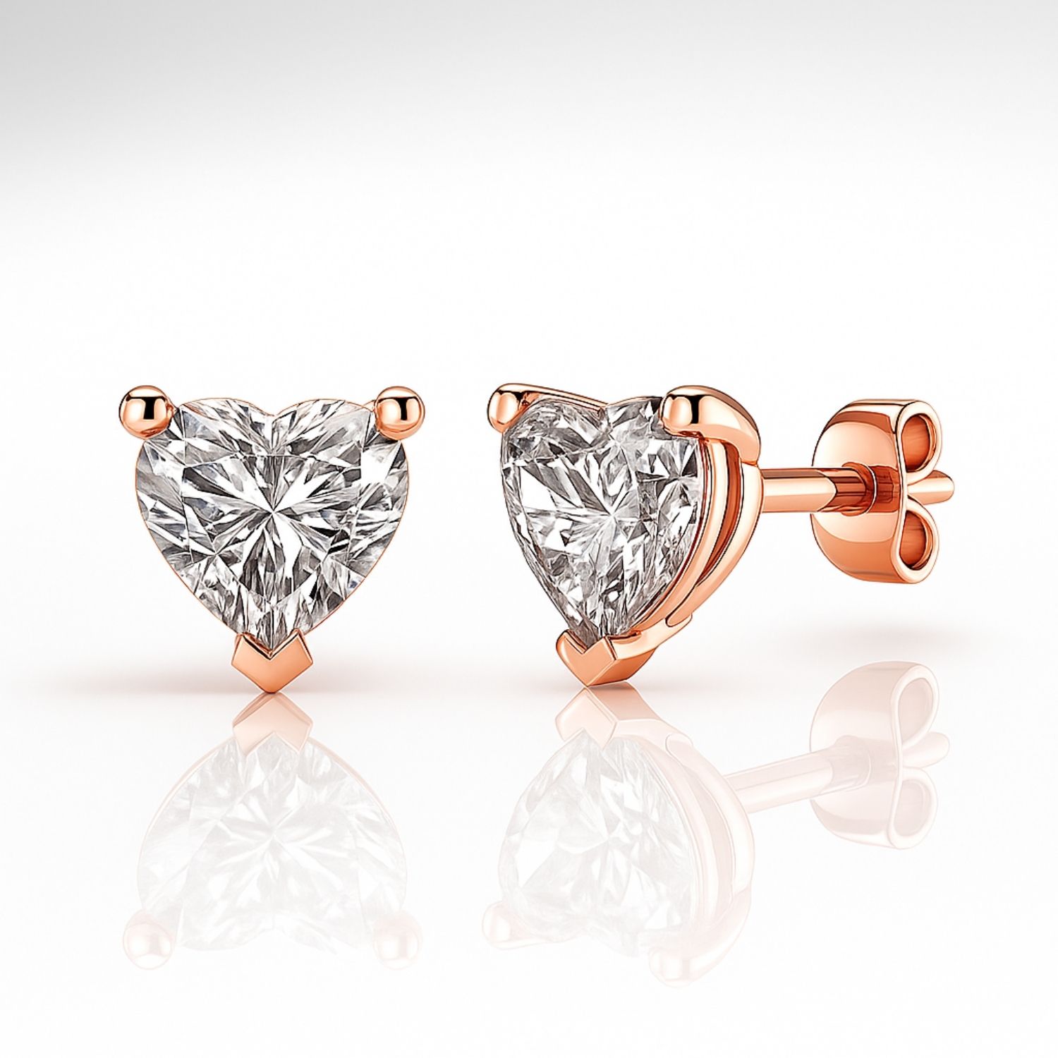 Julieta Natural 3 Prong  Diamond Earrings