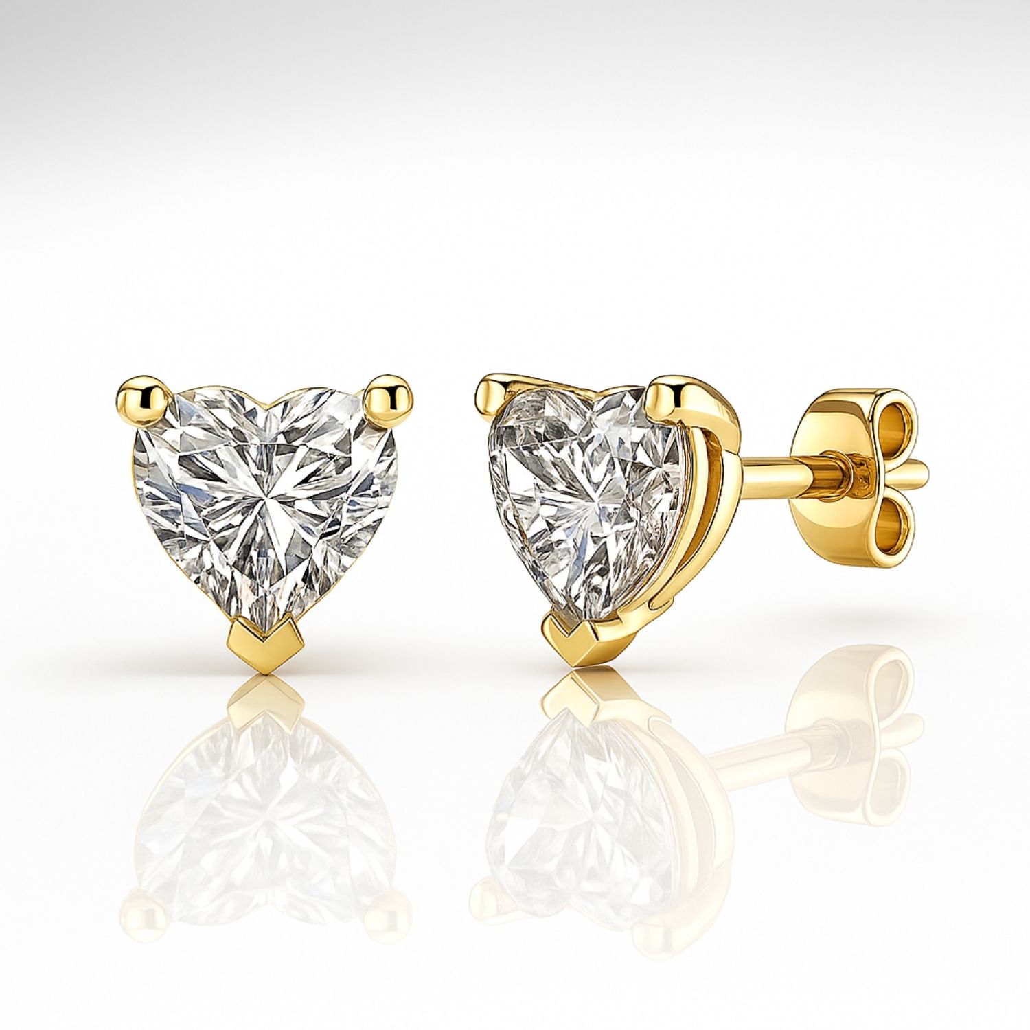 Julieta Natural 3 Prong  Diamond Earrings