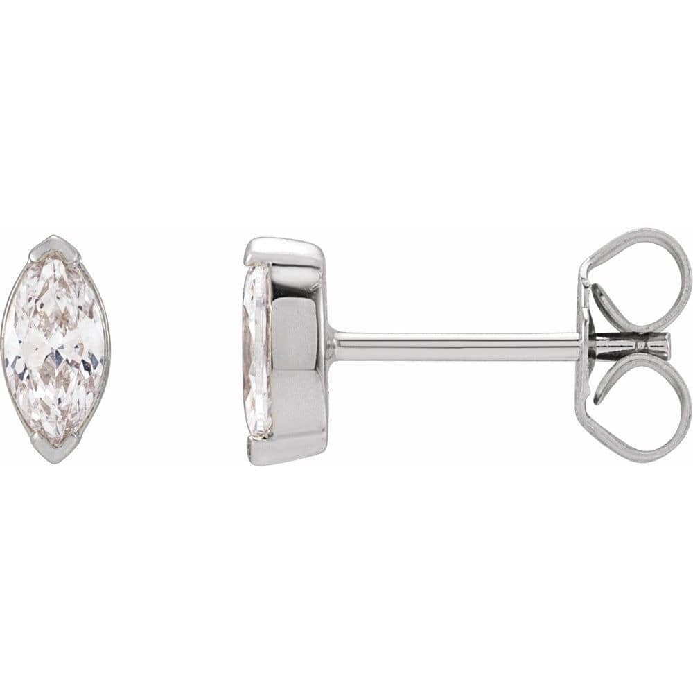 0.2 Ct Lab-Created Marquise Cut Johana  Studs Diamond Earrings in Silver 925