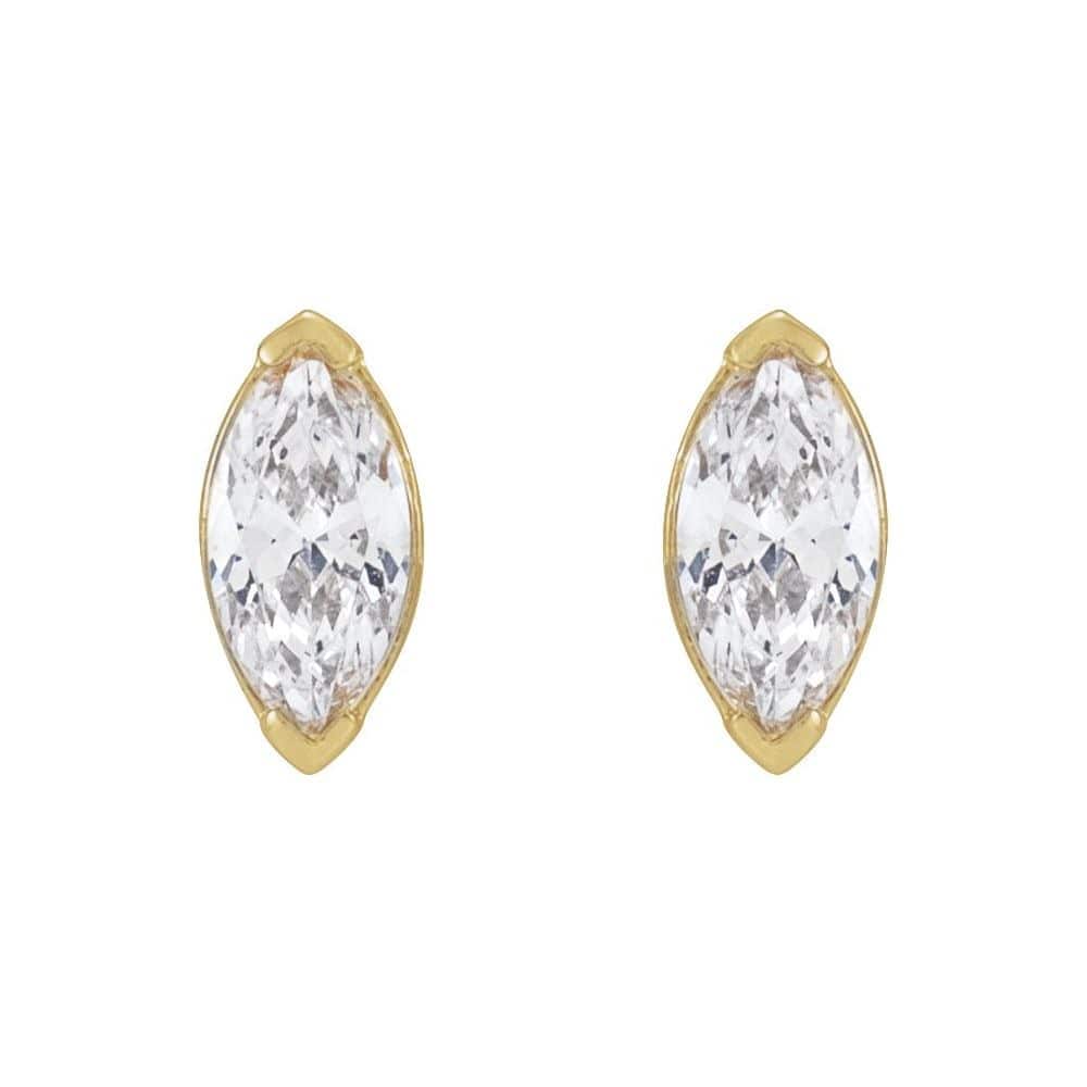 0.2 Ct Lab-Created Marquise Cut Johana  Studs Diamond Earrings in Silver 925