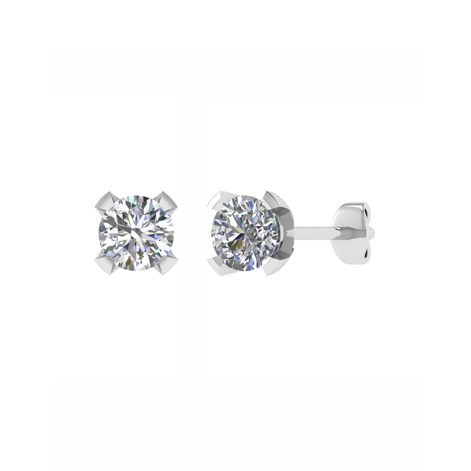Jamia Natural 4 Prong  Diamond Earrings