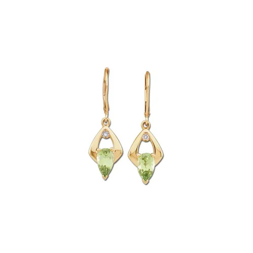 Amora 1.65 Carat Peridot  Diamond Earrings