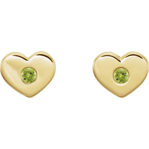 0.1 Ct Peridot Round Cut Annisha  in 9K White Gold