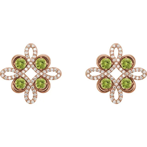 Alitha Peridot  Diamond Earrings