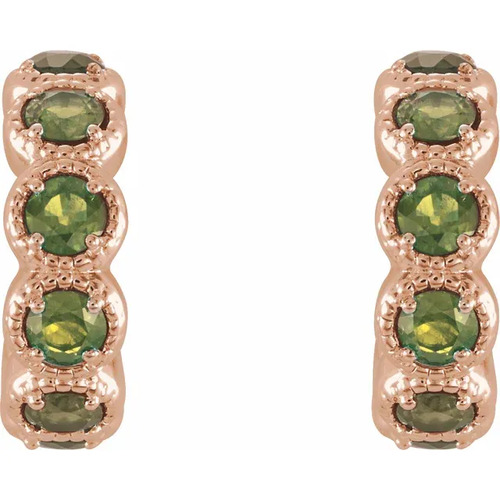 Anathea Peridot  Diamond Earrings