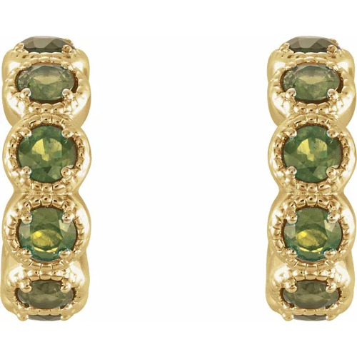 Anathea Peridot  Diamond Earrings