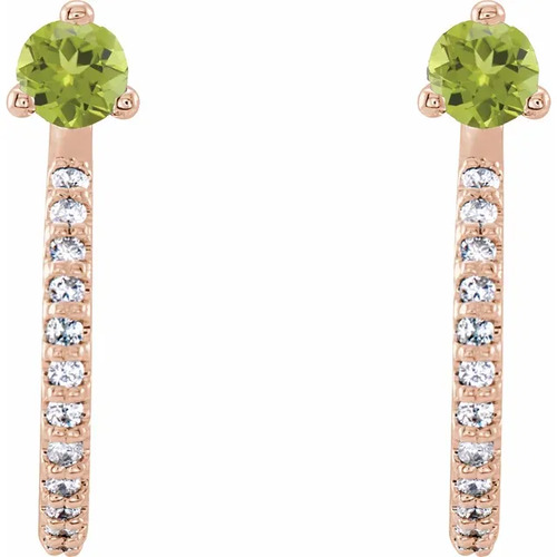Arnella Peridot  Diamond Earrings
