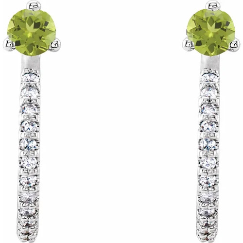 Arnella 0.40 Carat Peridot  Diamond Earrings