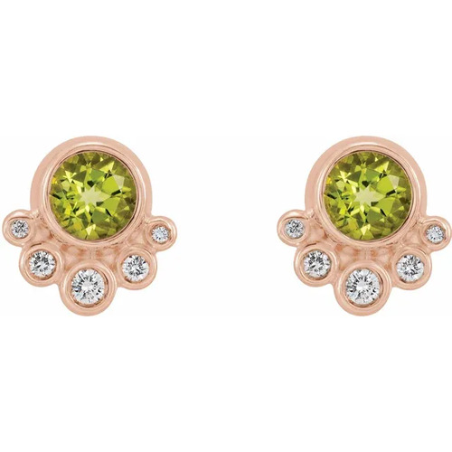 Aoibh Peridot  Diamond Earrings