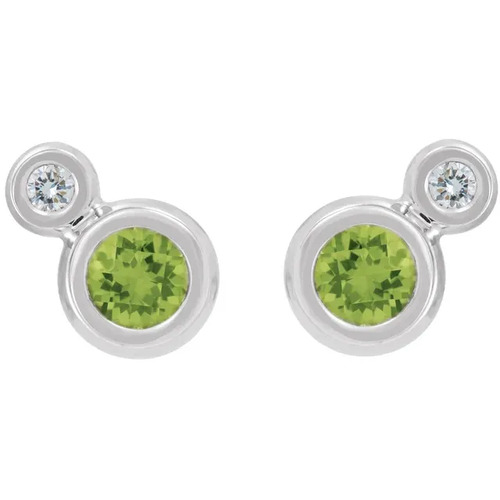Gem 0.27 Carat Peridot Bezel Set 