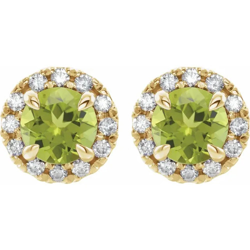 Avir Peridot  Diamond Earrings