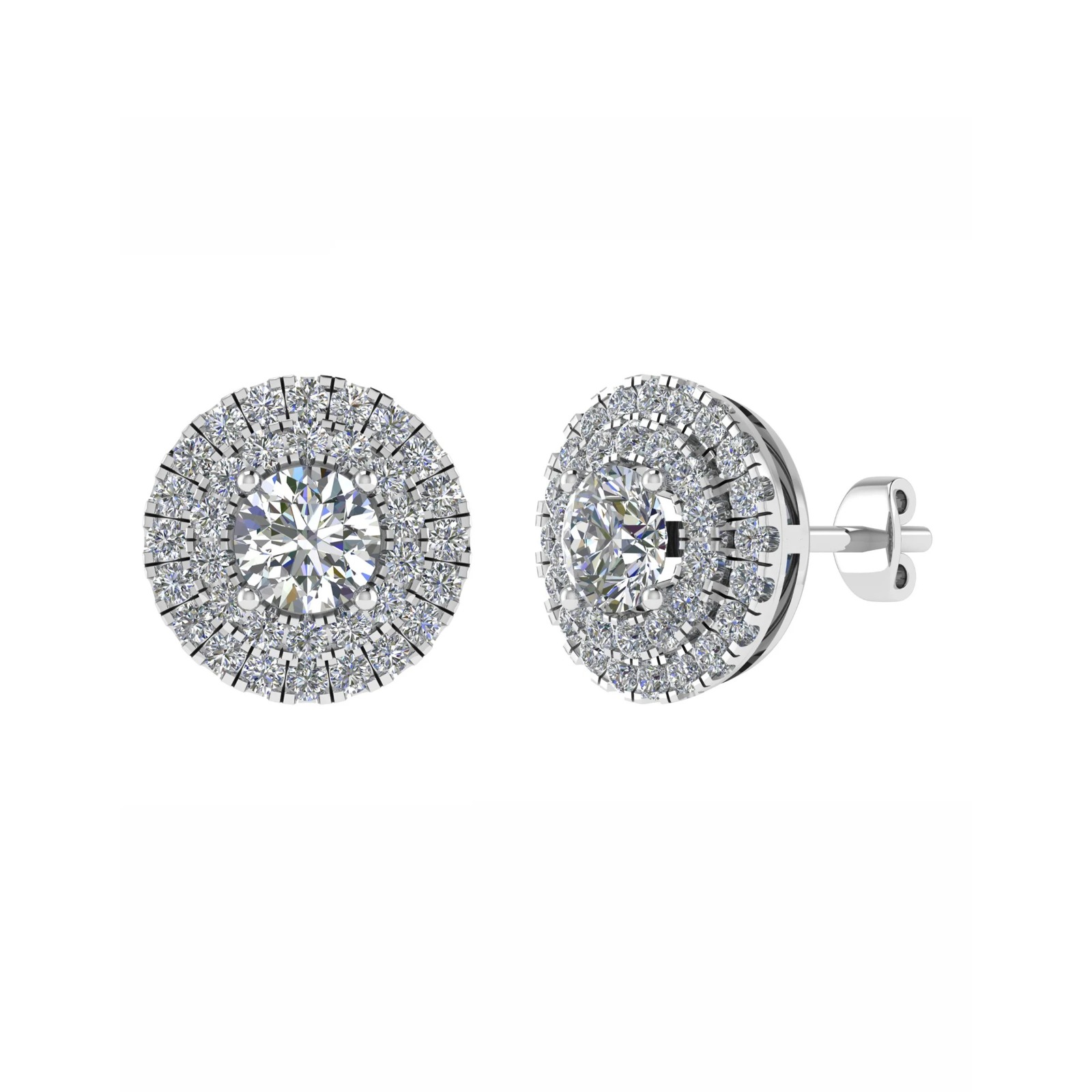 Kiara 0.10 - 3.00 Carat Natural 4 Prong  Diamond Earrings