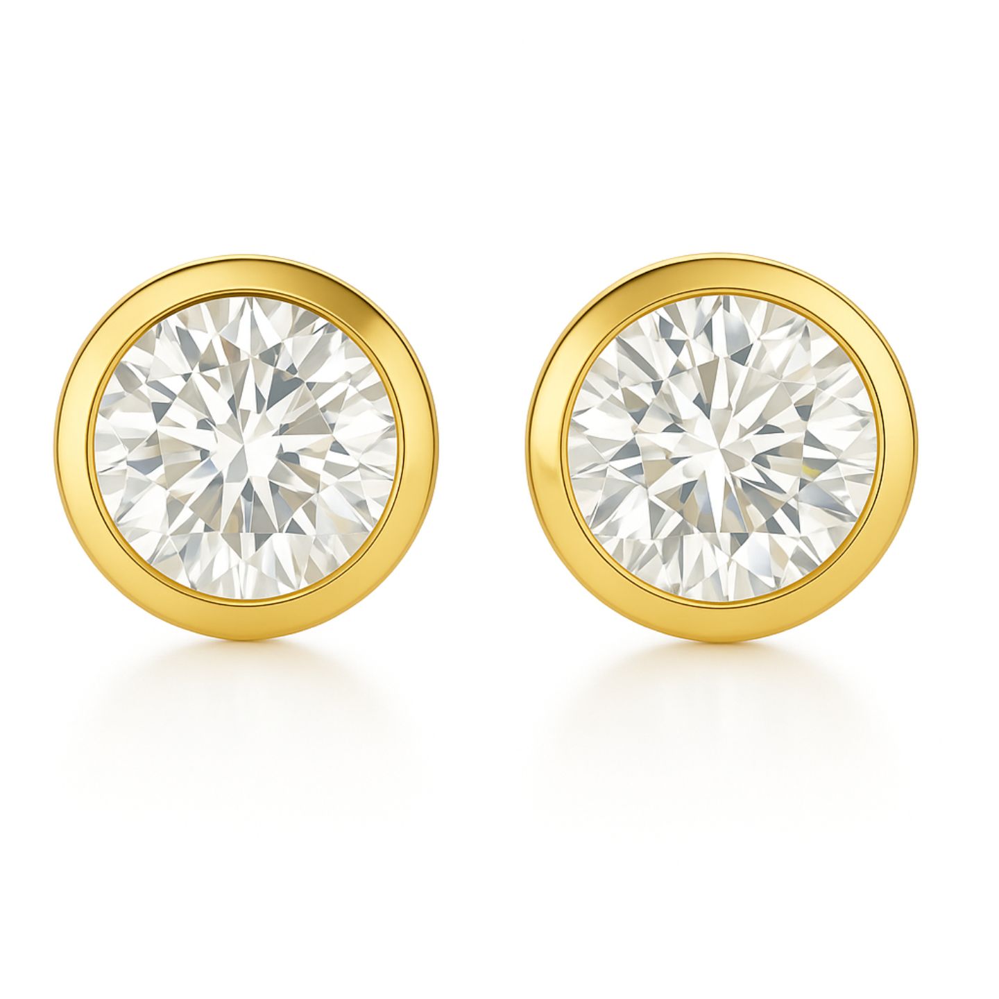 Jayda Lab-Created Bezel  Diamond Earrings