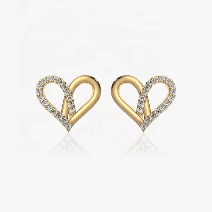 Jebina Natural Pave Set  Diamond Earrings