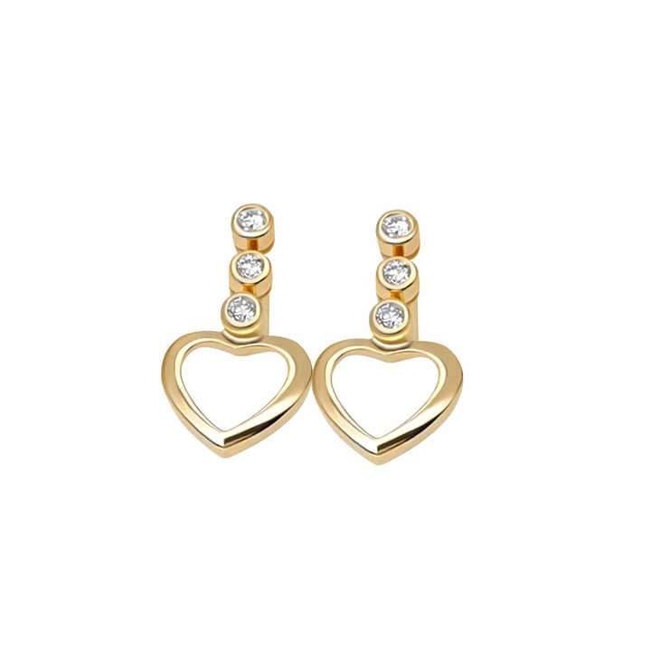 Zeona Natural Bezel Set Diamond Earrings