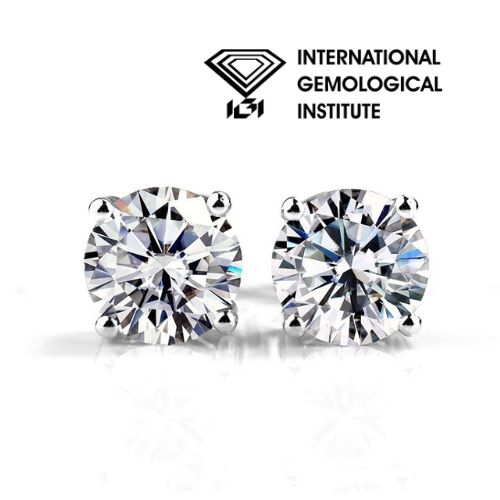 Juniper Lab-Created 4 Prong Set Diamond Earrings